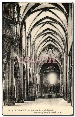 Cartes postales Strasbourg Interieur de la Cathedrale orgue