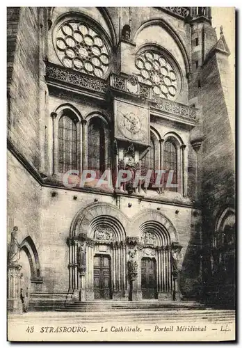 Cartes postales Strasbourg La Cathedrale Portail meridional