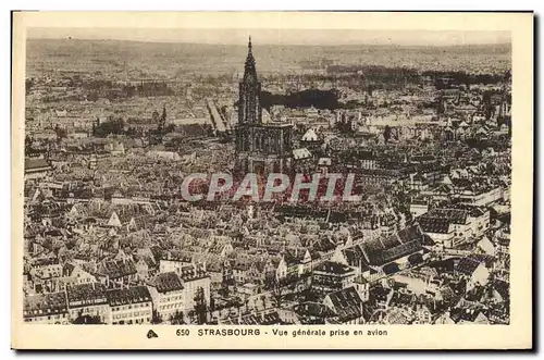 Cartes postales Strasbourg Vue Generale Prise en Avion