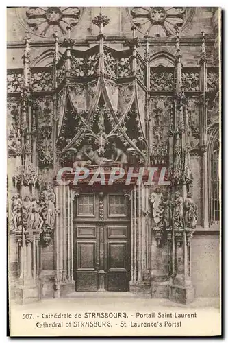 Cartes postales Strasbourg Le Cathedrale Portail Saint Laurent