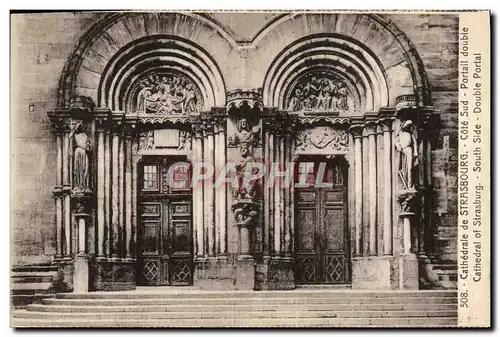 Cartes postales Strasbourg Cathedrale Cote Sud Portail double