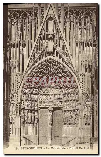 Cartes postales Strassburg La Cathedrale Portail Central