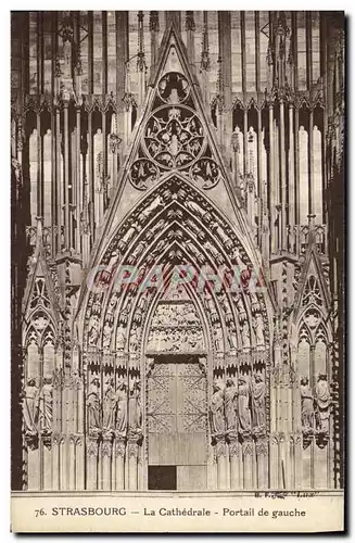 Cartes postales Strasbourg La Cathedrale Portail de Gauche