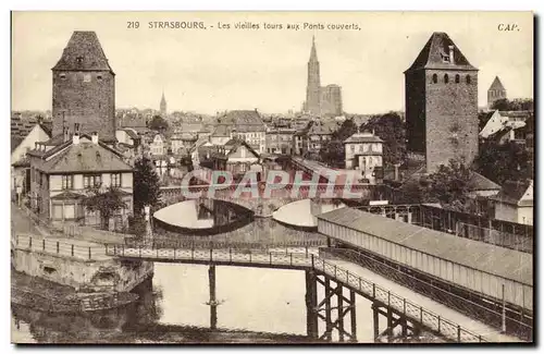 Cartes postales Strasbourg Les Vieilles tours aux Ponts Couverts