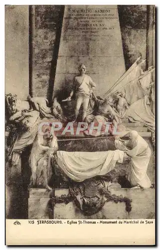 Ansichtskarte AK Strasbourg Eglise St thomas Monument du Marchal de Saxe