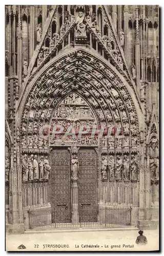 Cartes postales Strasbourg La Cathedrale Le grand Portail