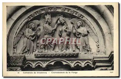 Cartes postales Cathedrale De Strasbourg Couronnement de la Vierge