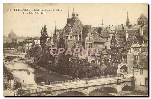 Ansichtskarte AK Strasbourg Ecole Superieure de Filles