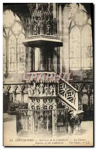 Ansichtskarte AK Strasbourg Interieur de la Cathedrale La Chaire