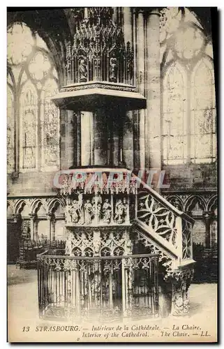 Cartes postales Strasbourg Interieur de la Cathedrale La Chaire