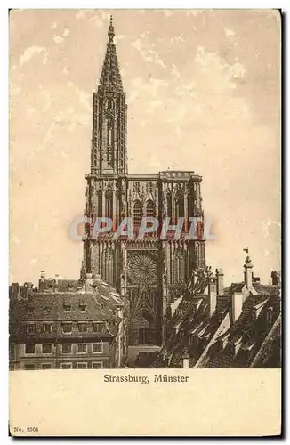 VINTAGE POSTCARD Strasbourg Munster