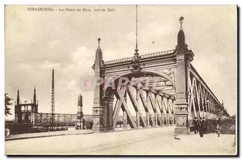 Ansichtskarte AK Strasbourg Les Ponts du Rhin pres de Kehl