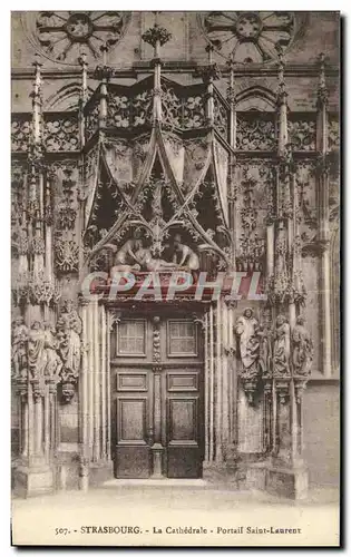 Cartes postales Strasbourg La Cathedrale Portail Saint Laurent