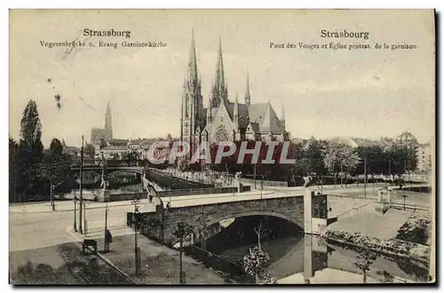 Cartes postales Strasbourg Vogesenbracke Evang Garniskirche