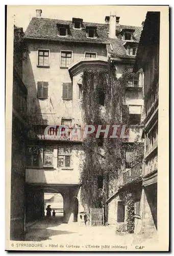 Cartes postales Strasbourg Hotel du Corbeau L Entree