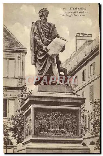 Cartes postales Strasbourg Monument Gutenberg