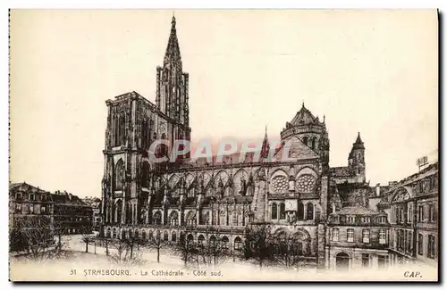 Cartes postales Strasbourg La Cathedrale Cote Sud