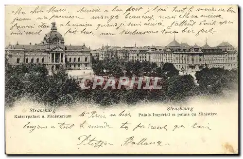 Cartes postales Strasbourg Palais Imperial et Palais du Ministere