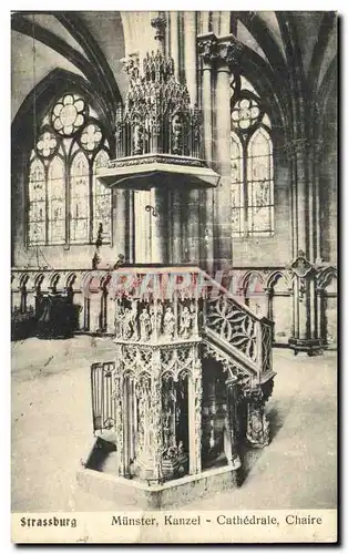 Ansichtskarte AK Strasbourg Munster Kanzel Cathedrale Chaire