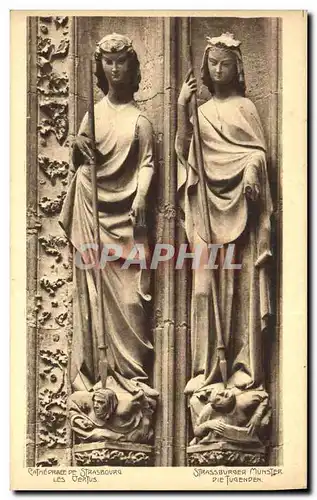 Ansichtskarte AK Cathedrale De Strasbourg Les Vertus
