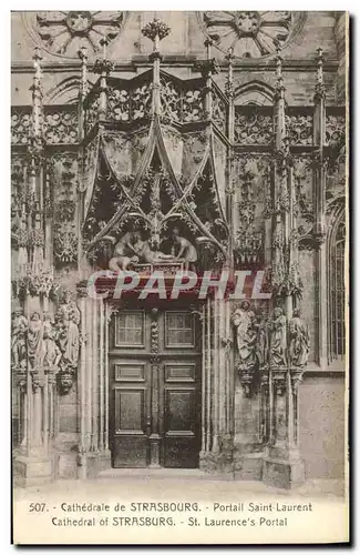 Cartes postales Cathedrale De Strasbourg Portail Saint Laurent