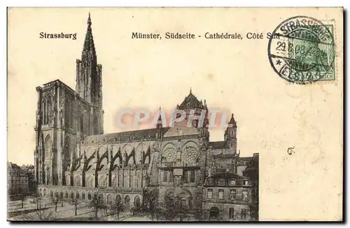 Ansichtskarte AK Strasbourg Munster Sudseite Cathedrale Cote Sud