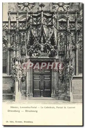 Cartes postales Strasbourg Cathedrale Portail St Laurent