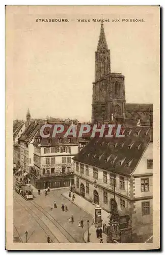 Ansichtskarte AK Strasbourg Vieux Marche Aux Poissons