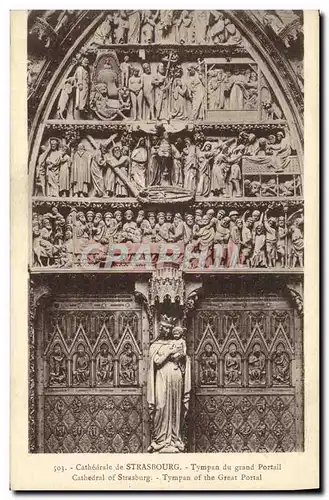 Cartes postales Strasbourg Tympan du Grand Portail Cathedrale