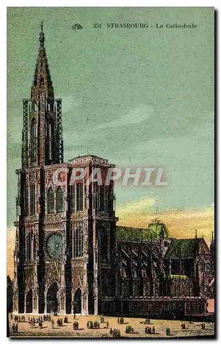 Ansichtskarte AK Strasburg La Cathedrale