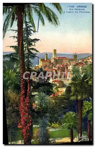 Cartes postales Grasse Vue Generale a travers les Palmiers