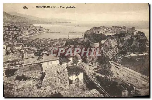 Cartes postales Monte Carlo Vue generale