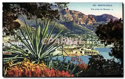 Cartes postales Monte Carlo Vue prise de Monaco