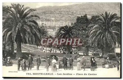 Cartes postales Monte Carlo Les Jardins Place du Casino