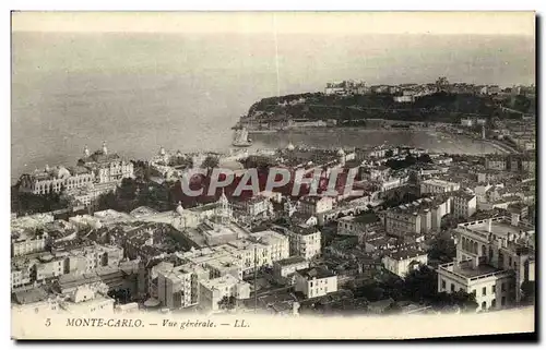 Cartes postales Monte Carlo Vue generale