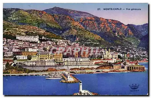 Cartes postales Monte Carlo Vue generale