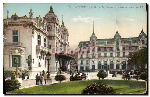 Cartes postales Monte Carlo Le Casino et l Hotel de Paris