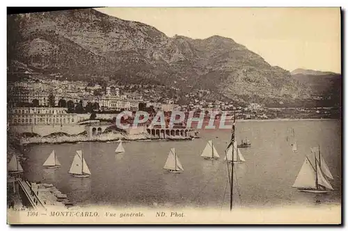 Cartes postales Monte Carlo Vue generale