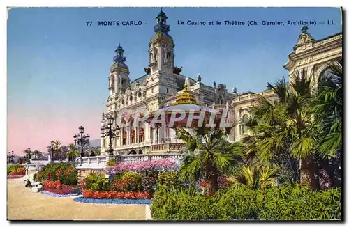 Cartes postales Monte Carlo Le Casino et le Theatre