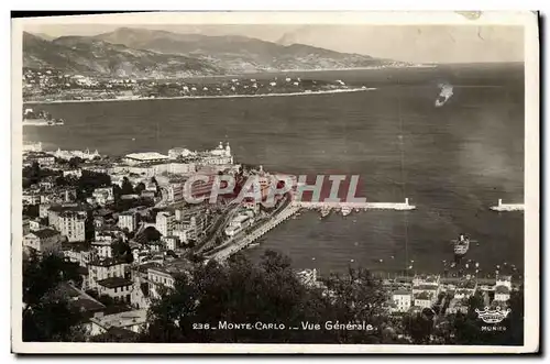 Cartes postales Monte Carlo Vue Generale