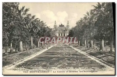 Cartes postales Monte Carlo Le Casino et Jardins les Boulingrins