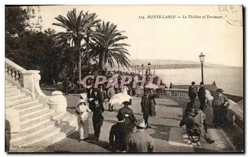 Cartes postales Monte Carlo Le Theatre et Terrasses