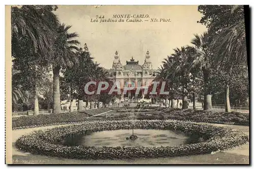 Cartes postales Monte Carlo Les Jardins du Casino