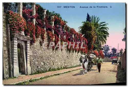 Cartes postales Menton Avenue de la Frontiere