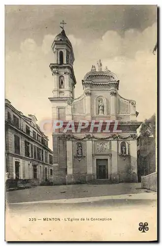 Cartes postales Menton L Eglise de la Conception