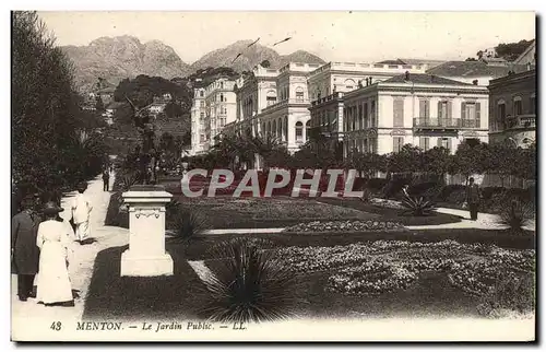 Cartes postales Menton Le Jardin Public