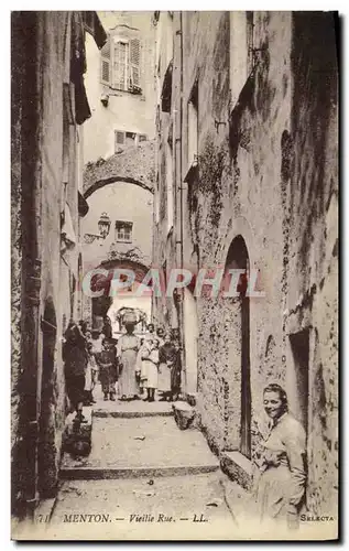 Cartes postales Menton Vieille Rue