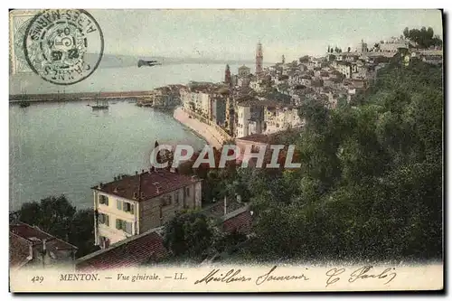 Cartes postales Menton Vue generale