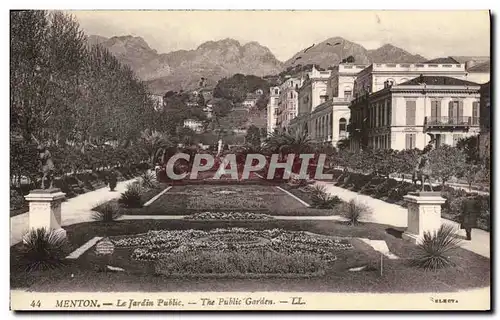 Cartes postales Menton Le Jardin Public