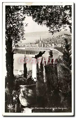 Cartes postales moderne Menton Vue prise de Garavan